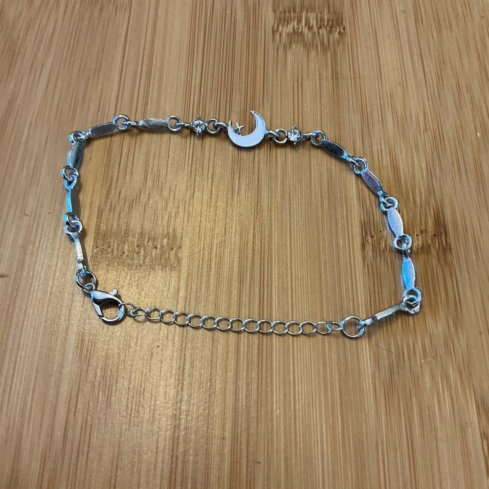 Moon Charm Bracelet, 8 1/2”